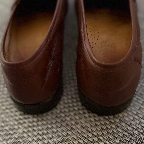 SANDRO MOSCOLONI Mens Delta Brown Tassel Woven Leather Loafer Shoes 11.5D Preppy - Picture 3 of 8